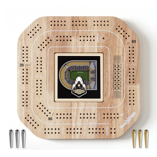 NCAA Purdue Boilermakers FB StadiumView Cribbage