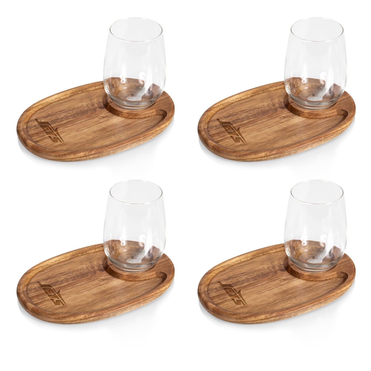New York Jets - Wine Appetizer Plate Set Of 4