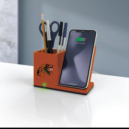 NCAA Florida A&M Rattlers Wireless Charging Pen Holder