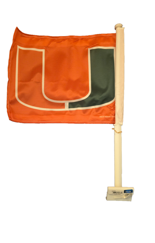 Miami Hurricanes "U" Carflag