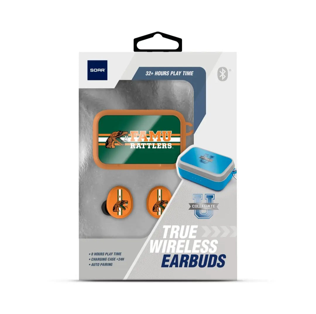 NCAA Florida A&M Rattlers True Wireless Premium Earbuds