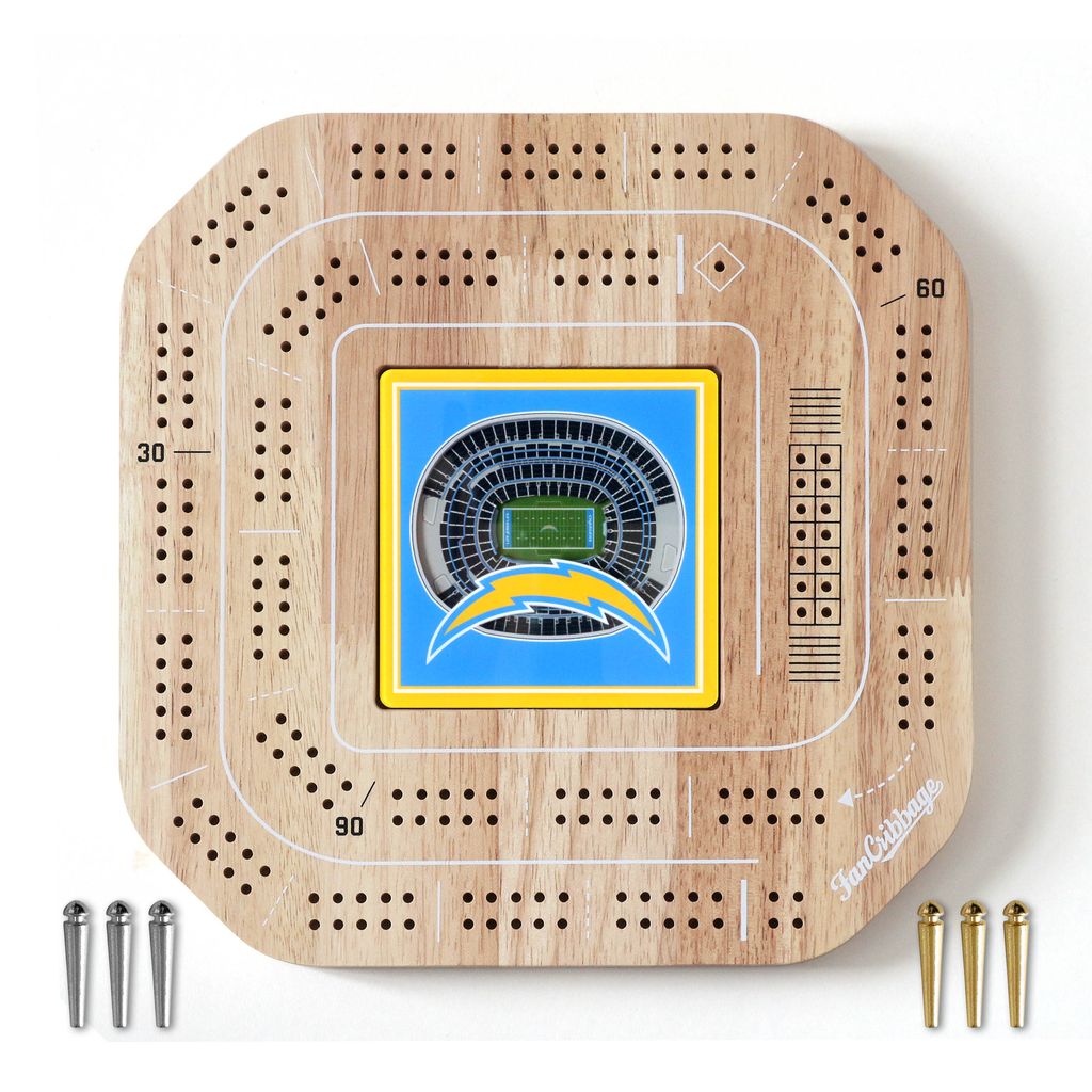 NFL Los Angeles Chargers StadiumView Cribbage Game