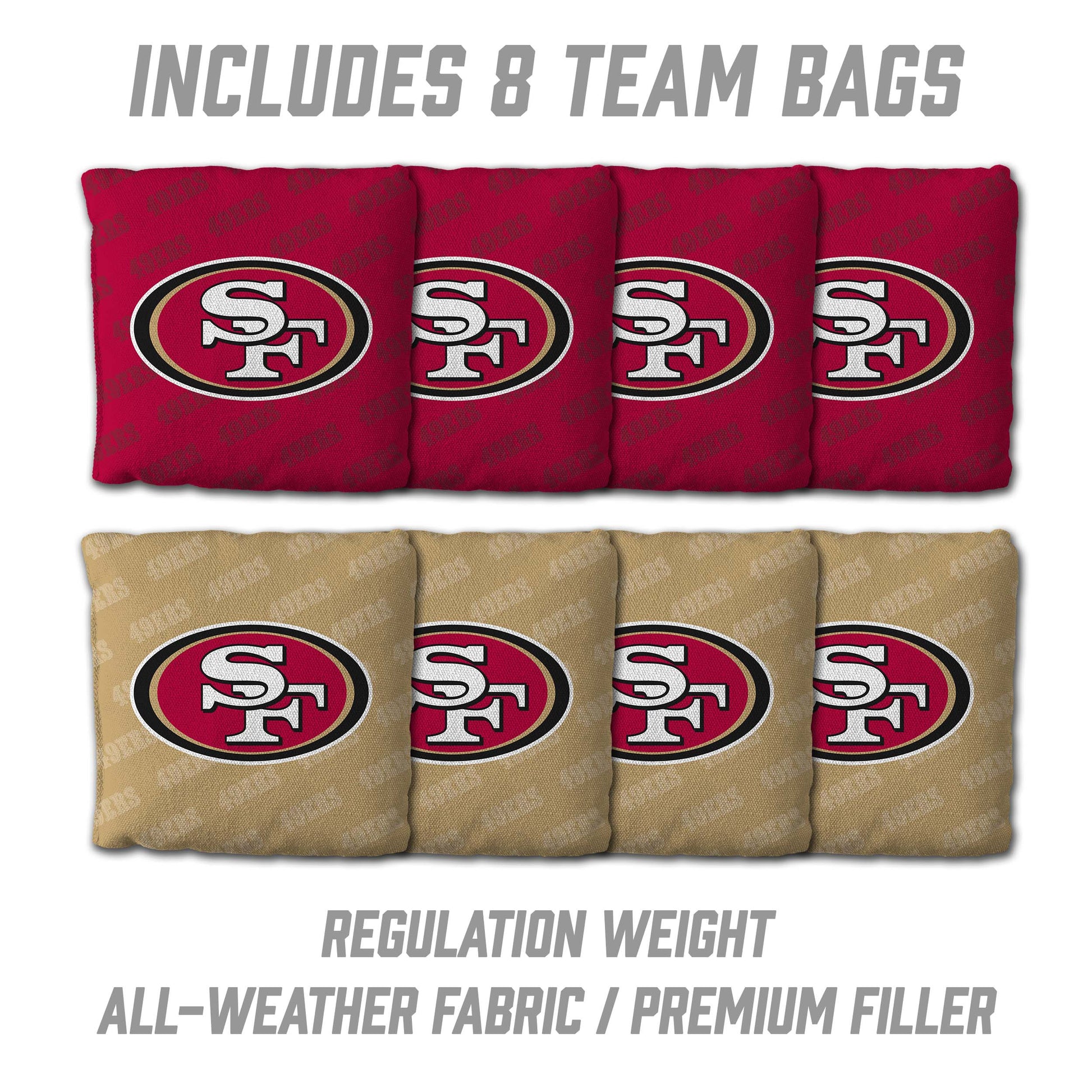 NFL San Francisco 49ers 2' X 3' All-Wood Cornhole Set - Alt 3