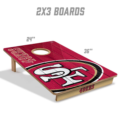 NFL San Francisco 49ers 2' X 3' All-Wood Cornhole Set - Alt 4