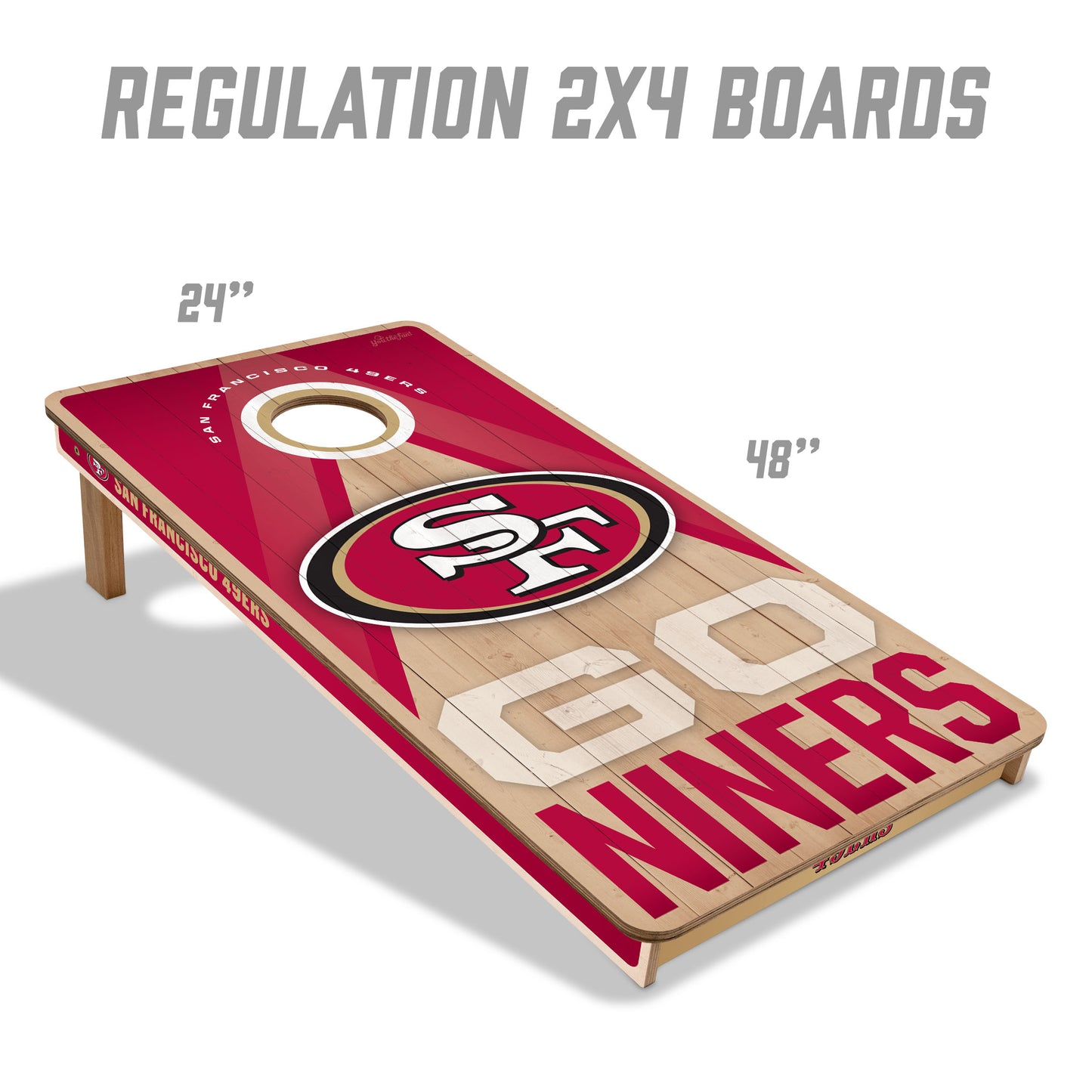 NFL San Francisco 49ers 2' x 4' All-Wood Cornhole Set