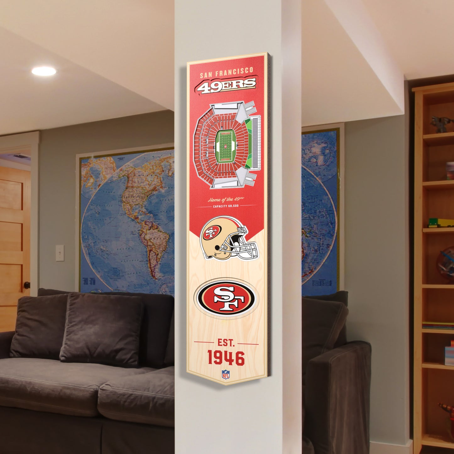 NFL San Francisco 49ers 3D Stadium Banner 8' X 32'