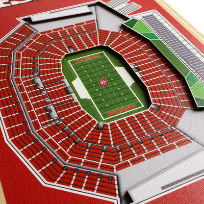 NFL San Francisco 49ers 3D Stadium Banner 8' X 32'