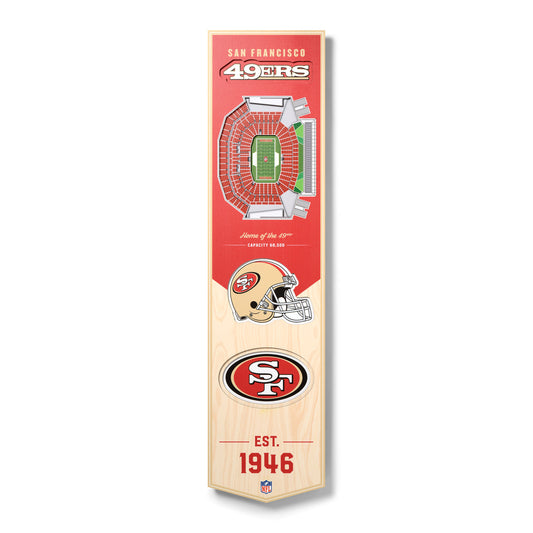 NFL San Francisco 49ers 3D Stadium Banner 8' X 32'