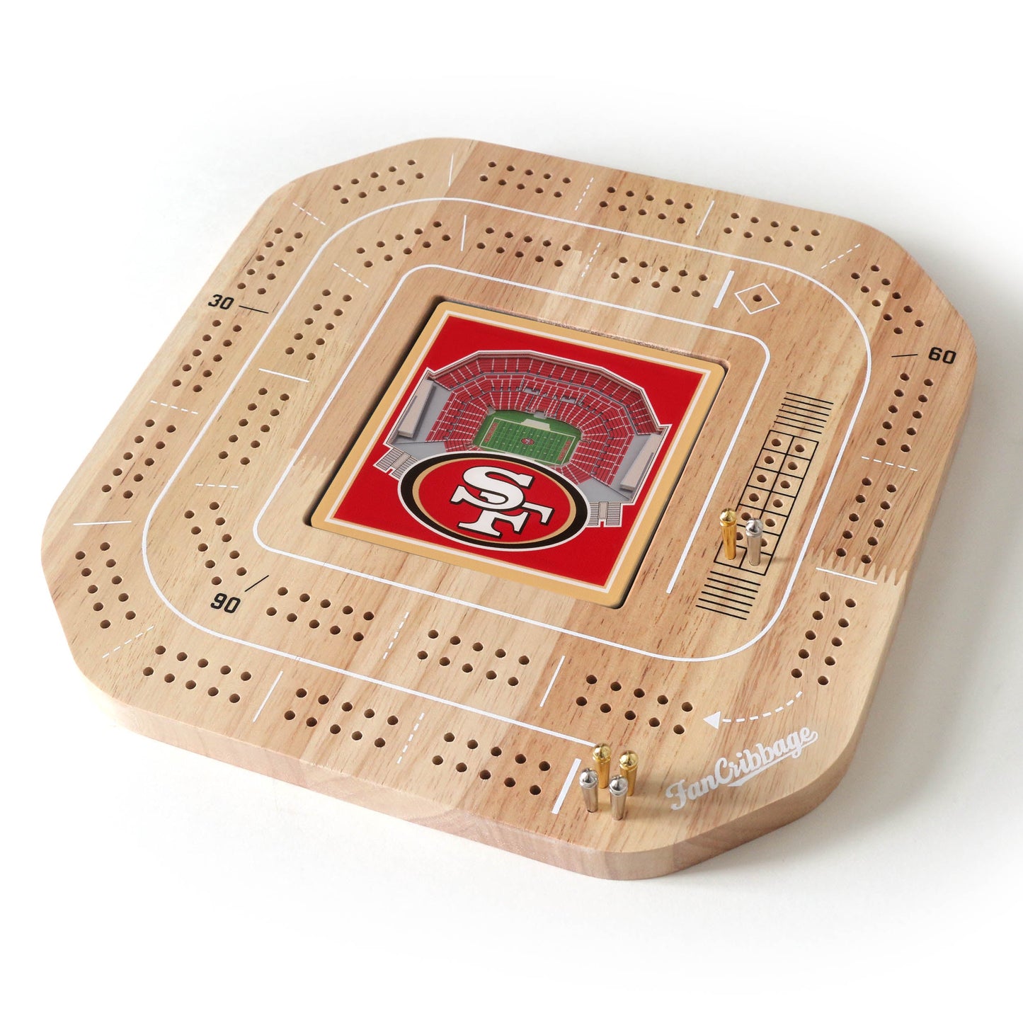 NFL San Francisco 49ers StadiumView Cribbage Game