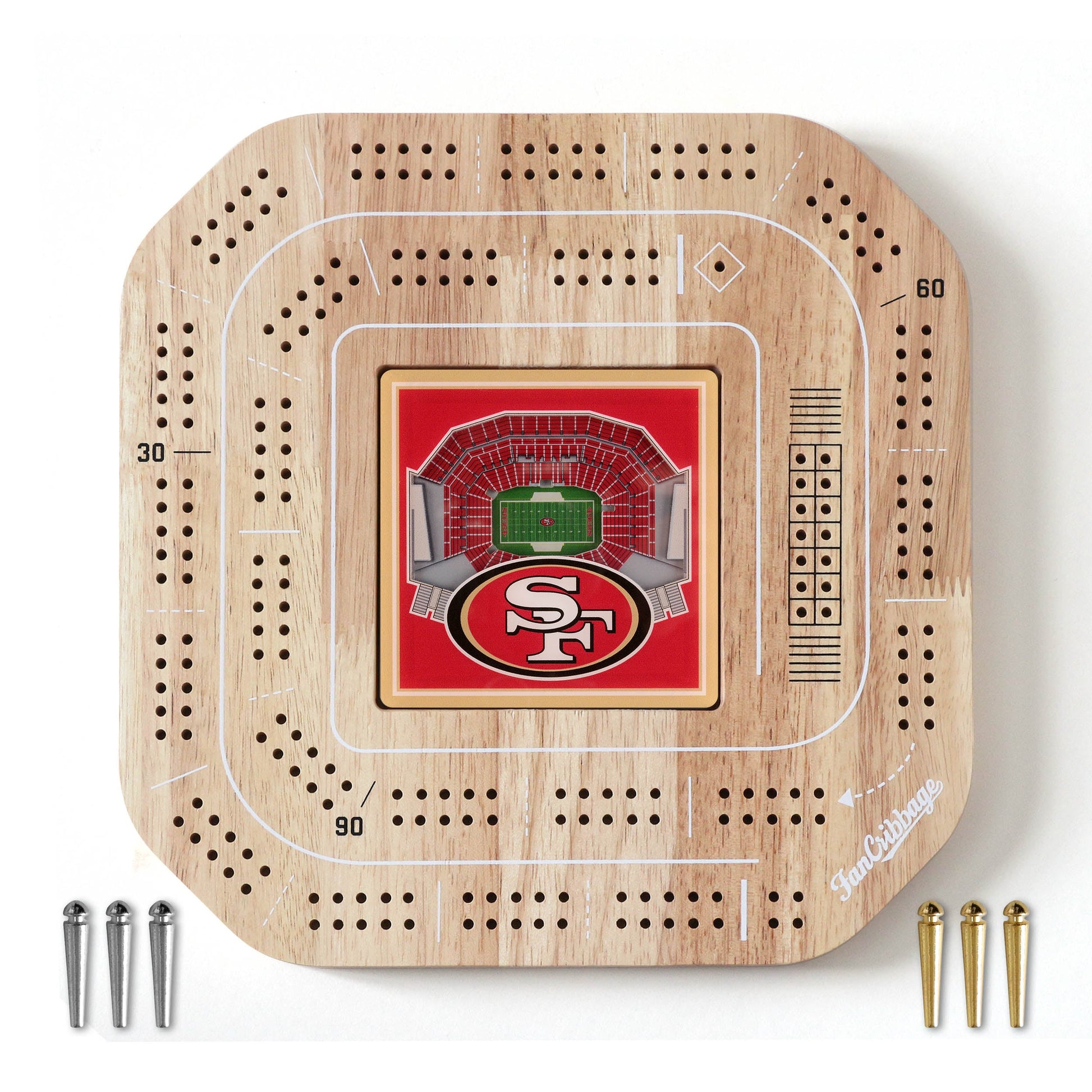 NFL San Francisco 49ers StadiumView Cribbage Game