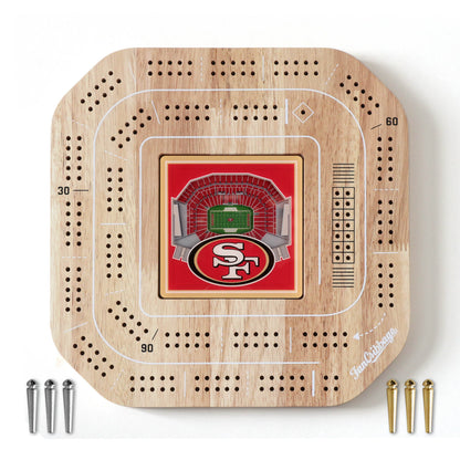 NFL San Francisco 49ers StadiumView Cribbage Game