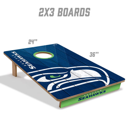 NFL Seattle Seahawks 2' X 3' All-Wood Cornhole Set - Alt 4