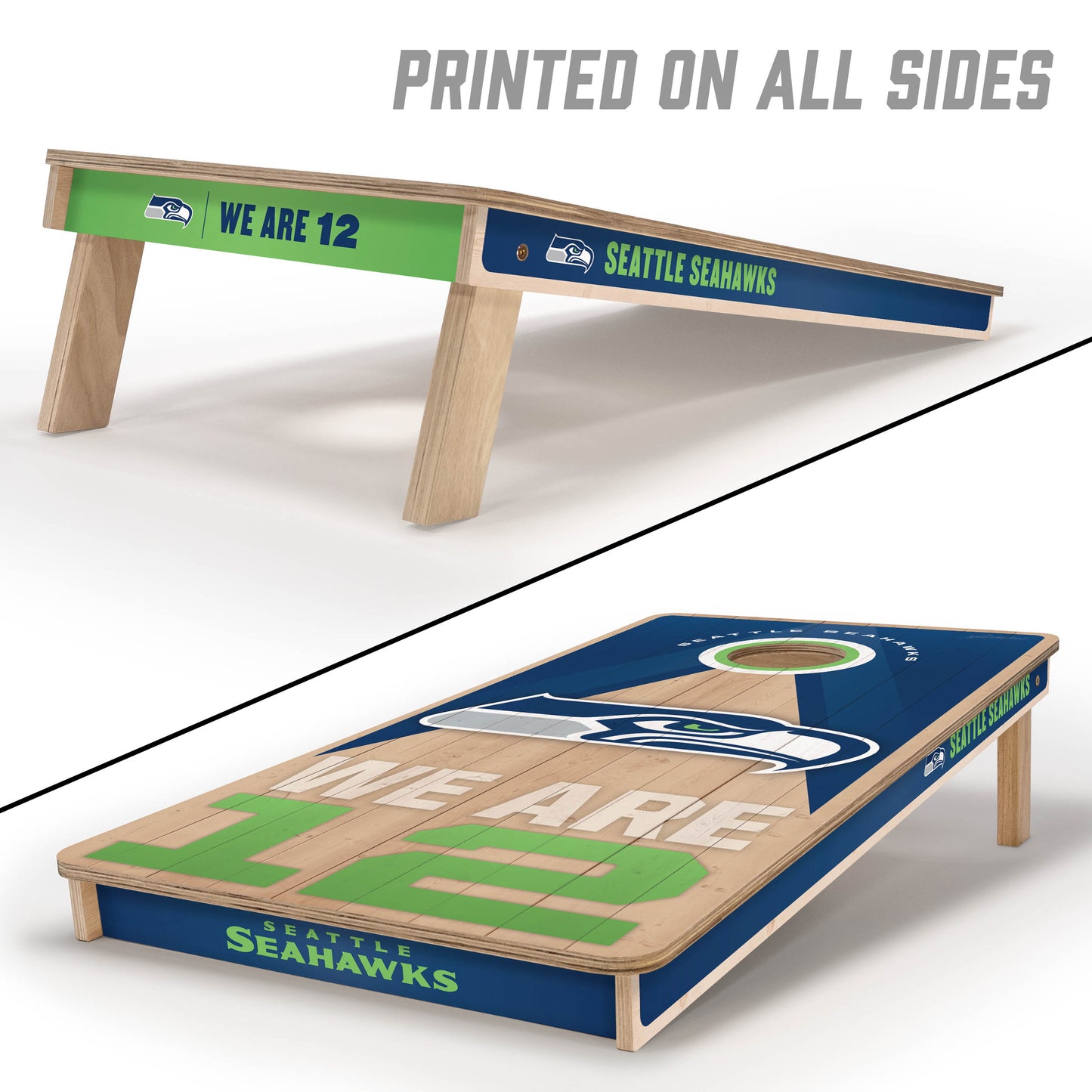 NFL Seattle Seahawks 2' x 4' All-Wood Cornhole Set