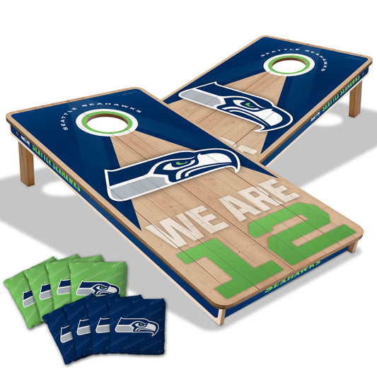 NFL Seattle Seahawks 2' x 4' All-Wood Cornhole Set