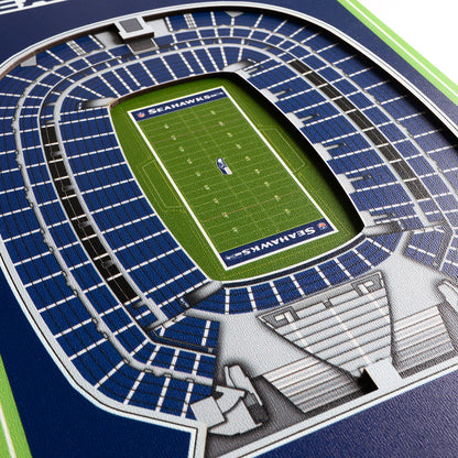 NFL Seattle Seahawks 3D Stadium Banner 8' X 32'