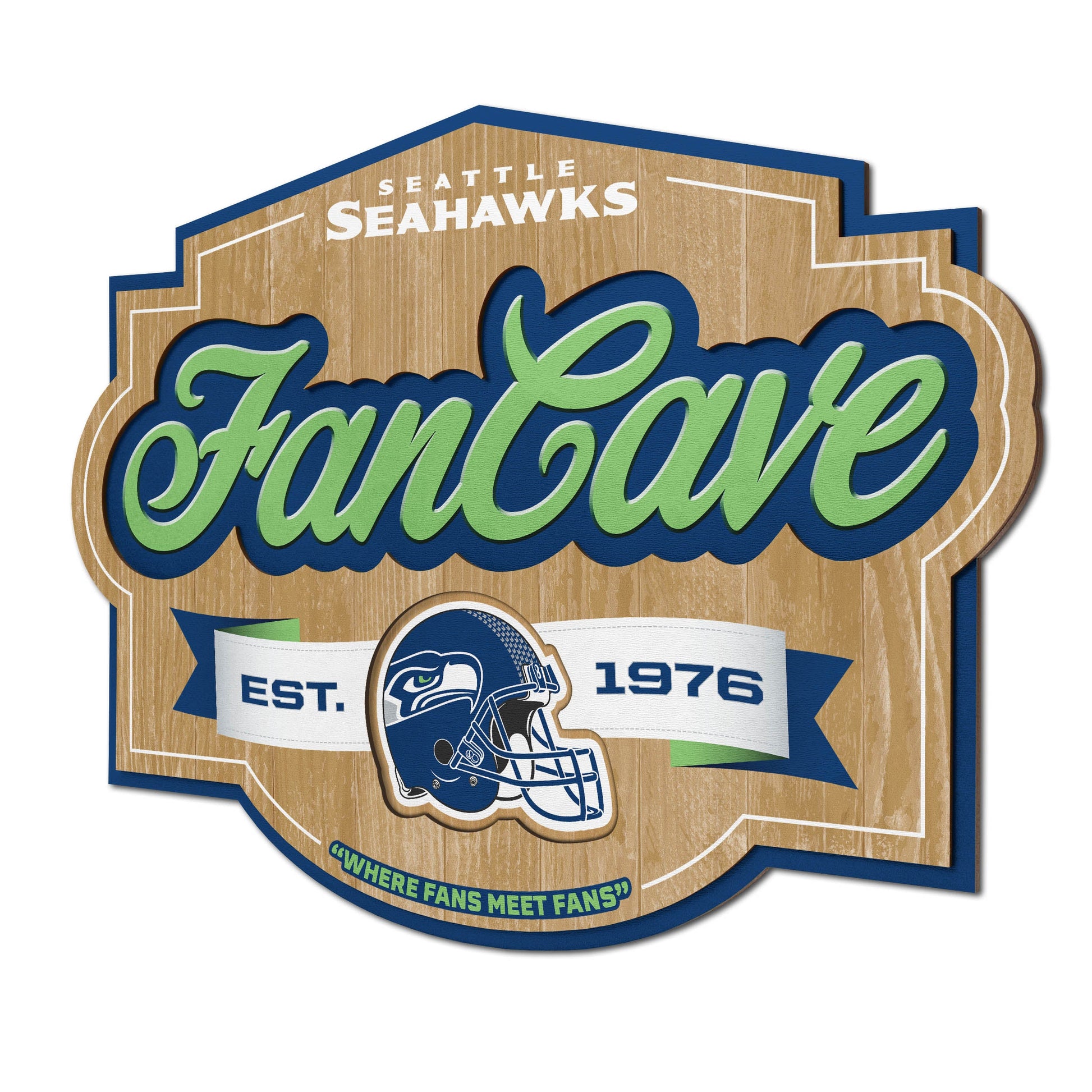 Seattle Seahawks Fan Cave Wall Art