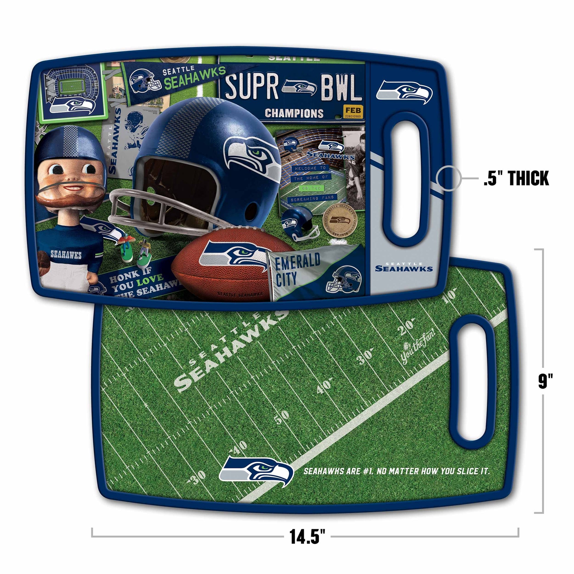 Seattle Seahawks Retro Series Cutting Board Alt 1