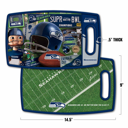 Seattle Seahawks Retro Series Cutting Board Alt 1