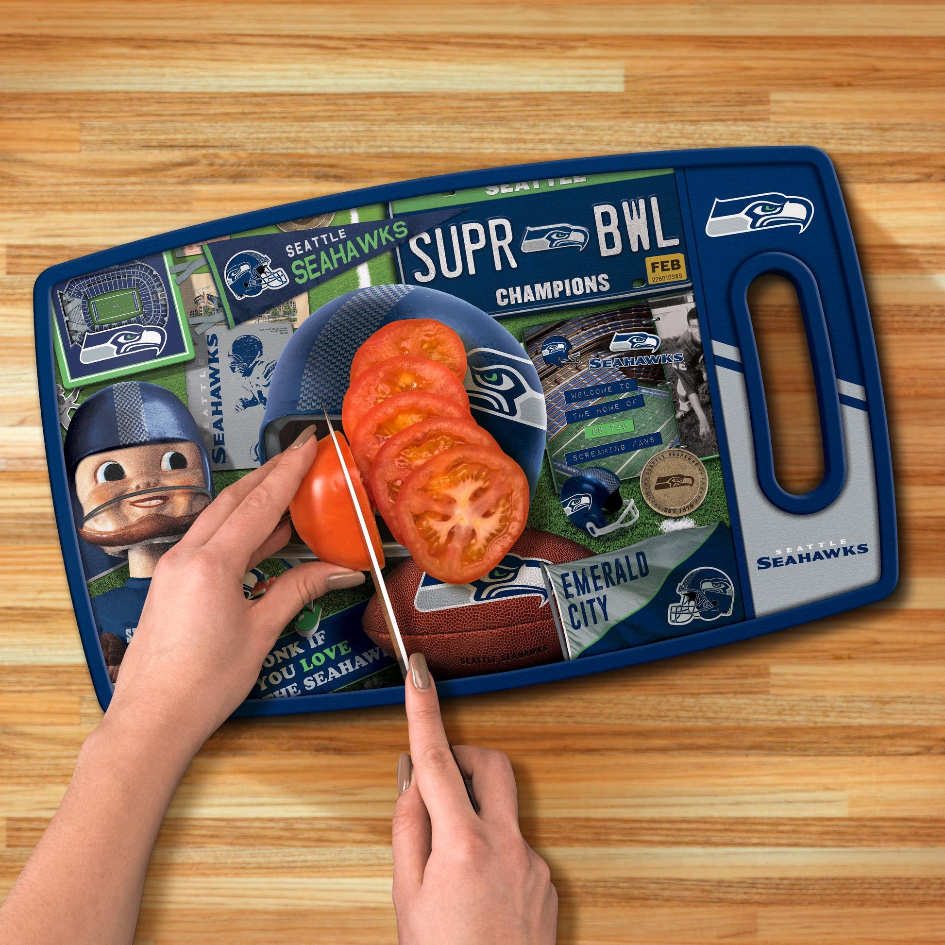 Seattle Seahawks Retro Series Cutting Board Alt 3