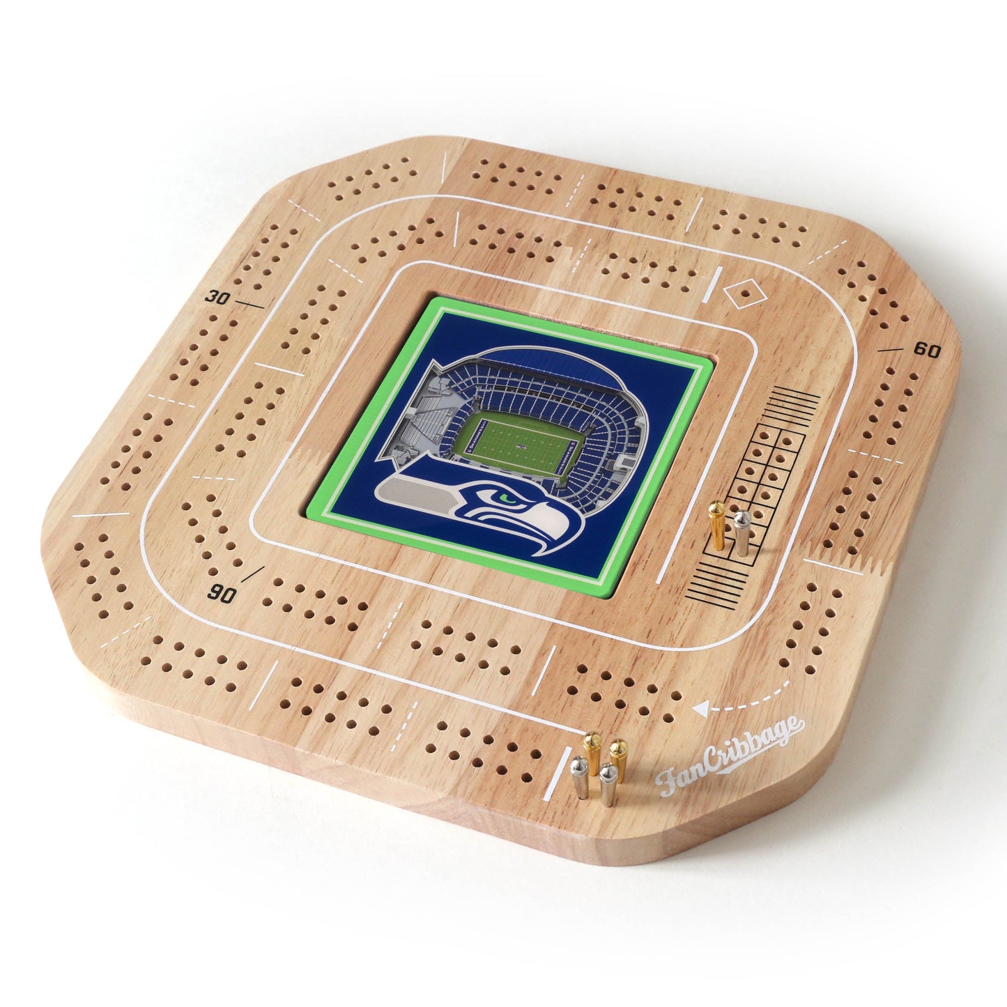 NFL Seattle Seahawks StadiumView Cribbage Game