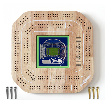 NFL Seattle Seahawks StadiumView Cribbage Game