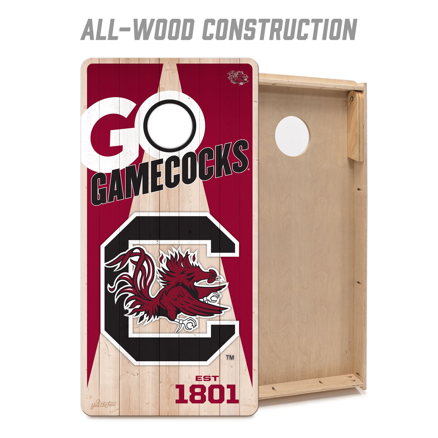 NCAA South Carolina Gamecocks 2' x 4' All-Wood Cornhole Set