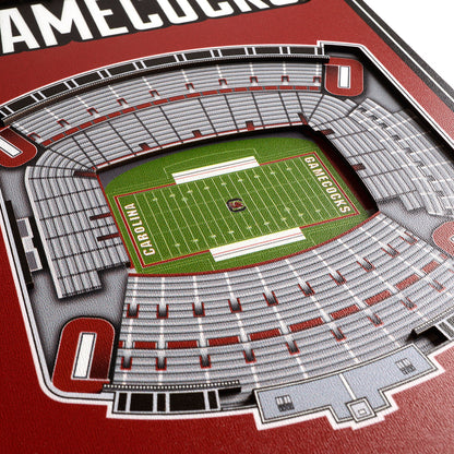 NCAA South Carolina Gamecocks 3D Stadium Banner 8' X 32'