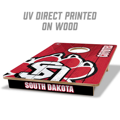 NCAA South Dakota Coyotes 2' X 3' All-Wood Cornhole Set - Alt 1