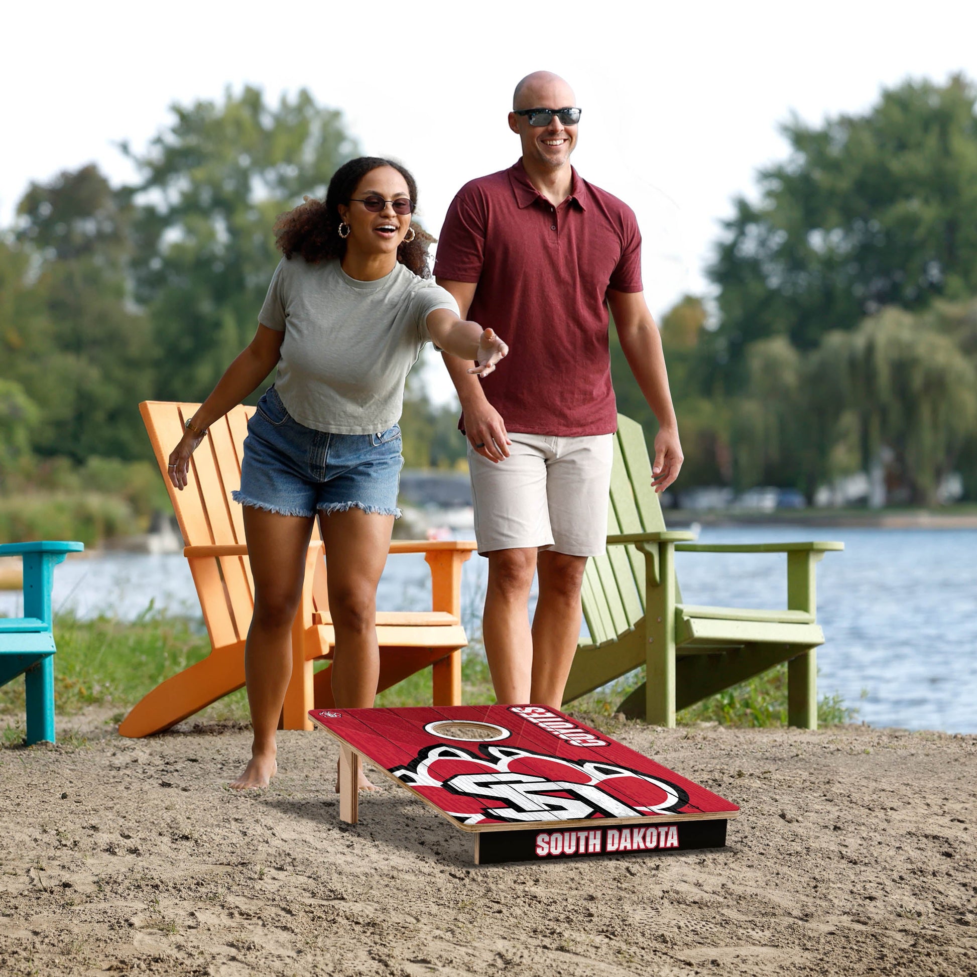NCAA South Dakota Coyotes 2' X 3' All-Wood Cornhole Set - Alt 5