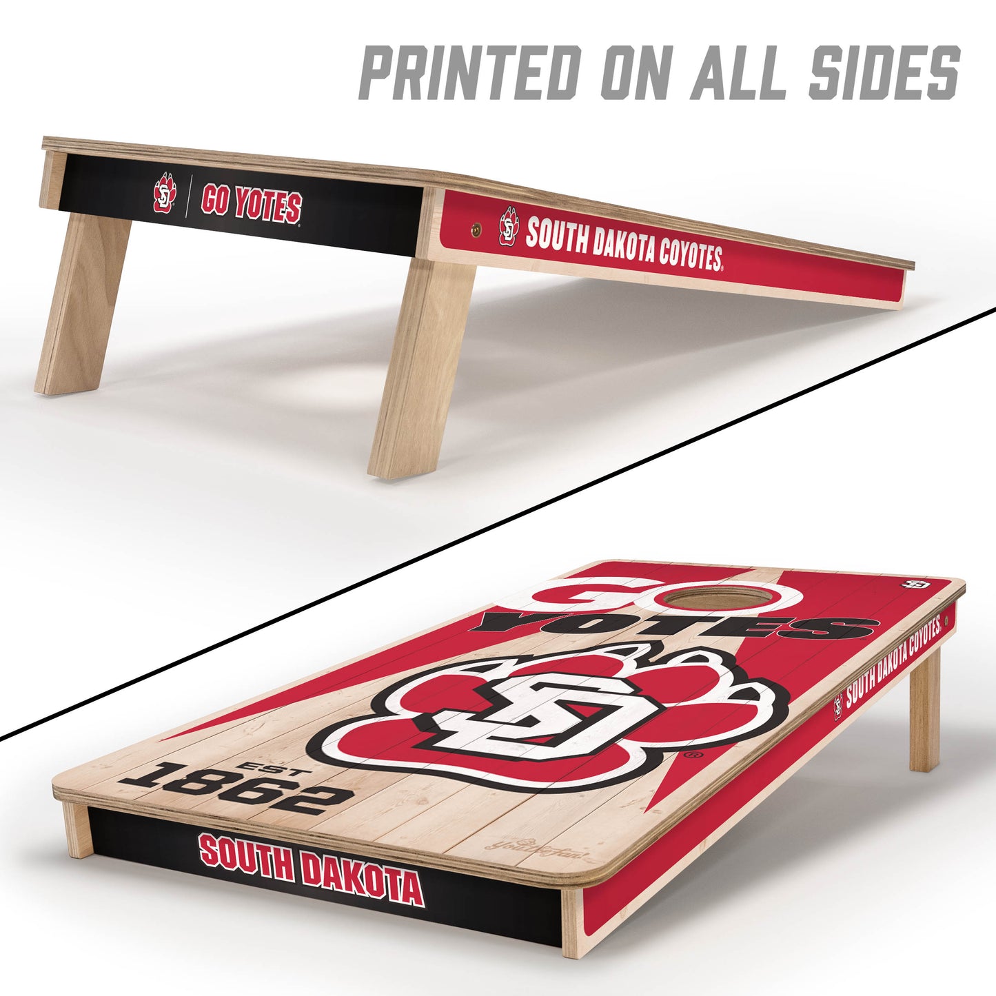 NCAA South Dakota Coyotes 2' x 4' Slogan Series Cornhole
