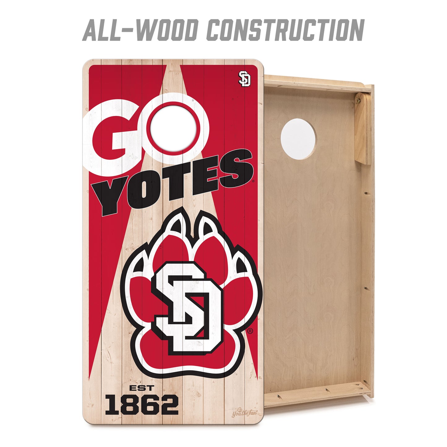 NCAA South Dakota Coyotes 2' x 4' Slogan Series Cornhole