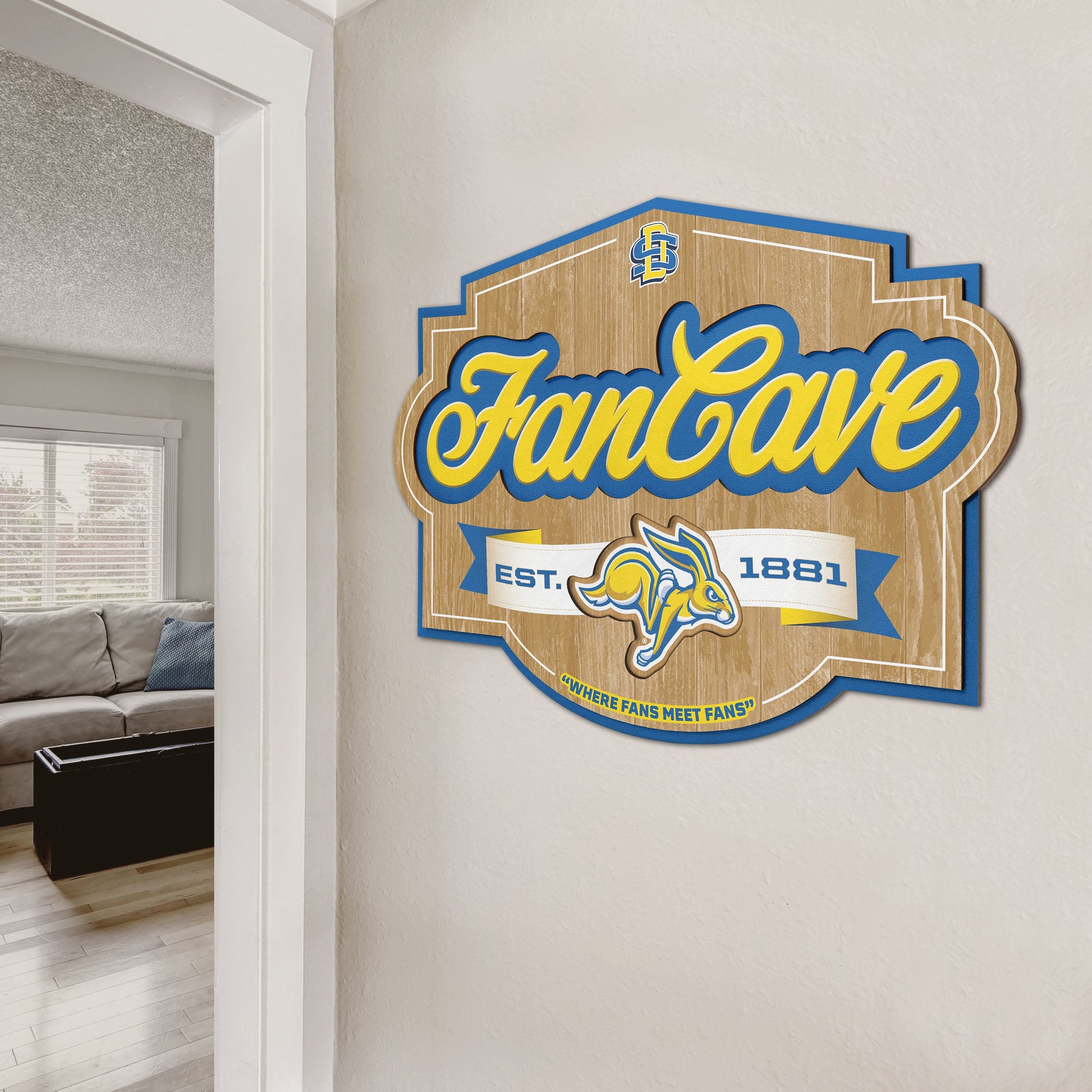 South Dakota State Jackrabbits Fan Cave Sign Alt 2