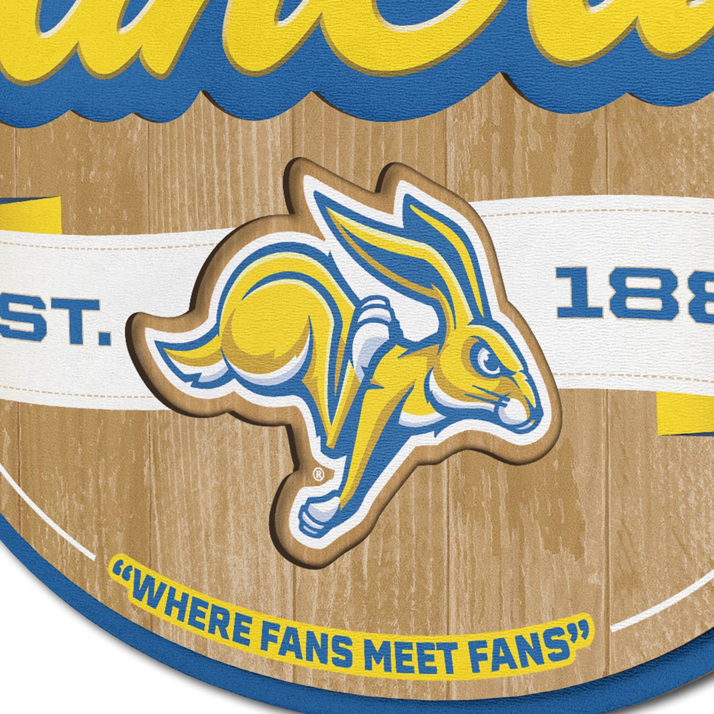 South Dakota State Jackrabbits Fan Cave Sign Alt 3