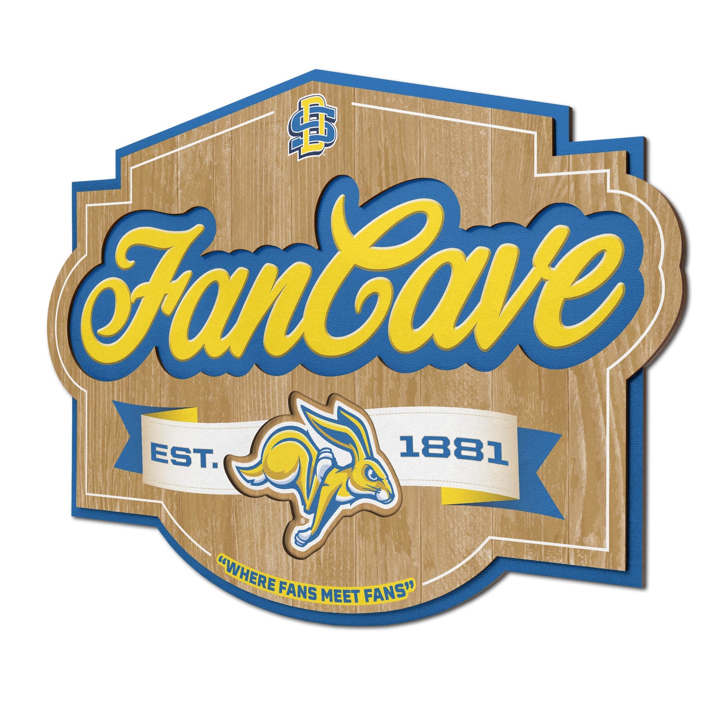 South Dakota State Jackrabbits Fan Cave Sign
