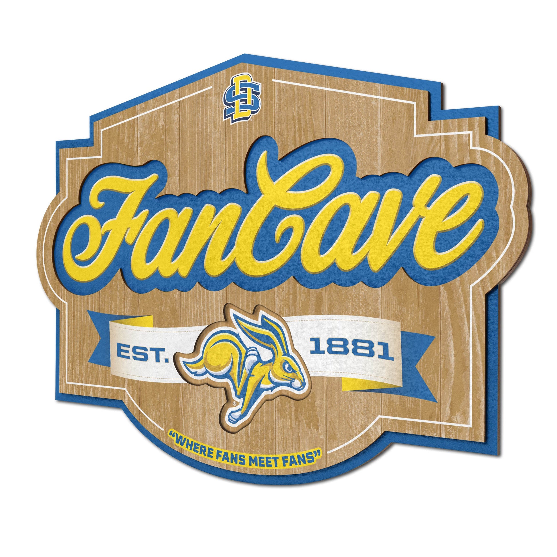 South Dakota State Jackrabbits Fan Cave Sign