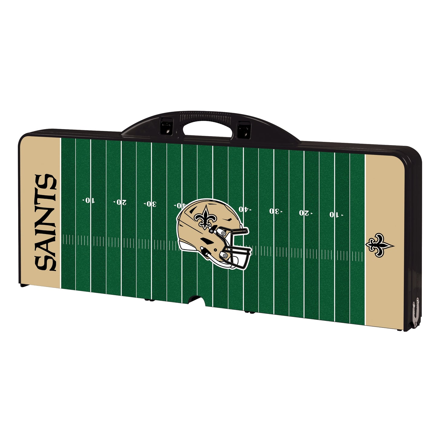 New Orleans Saints Football Field - Picnic Table Portable Folding Table with Seats