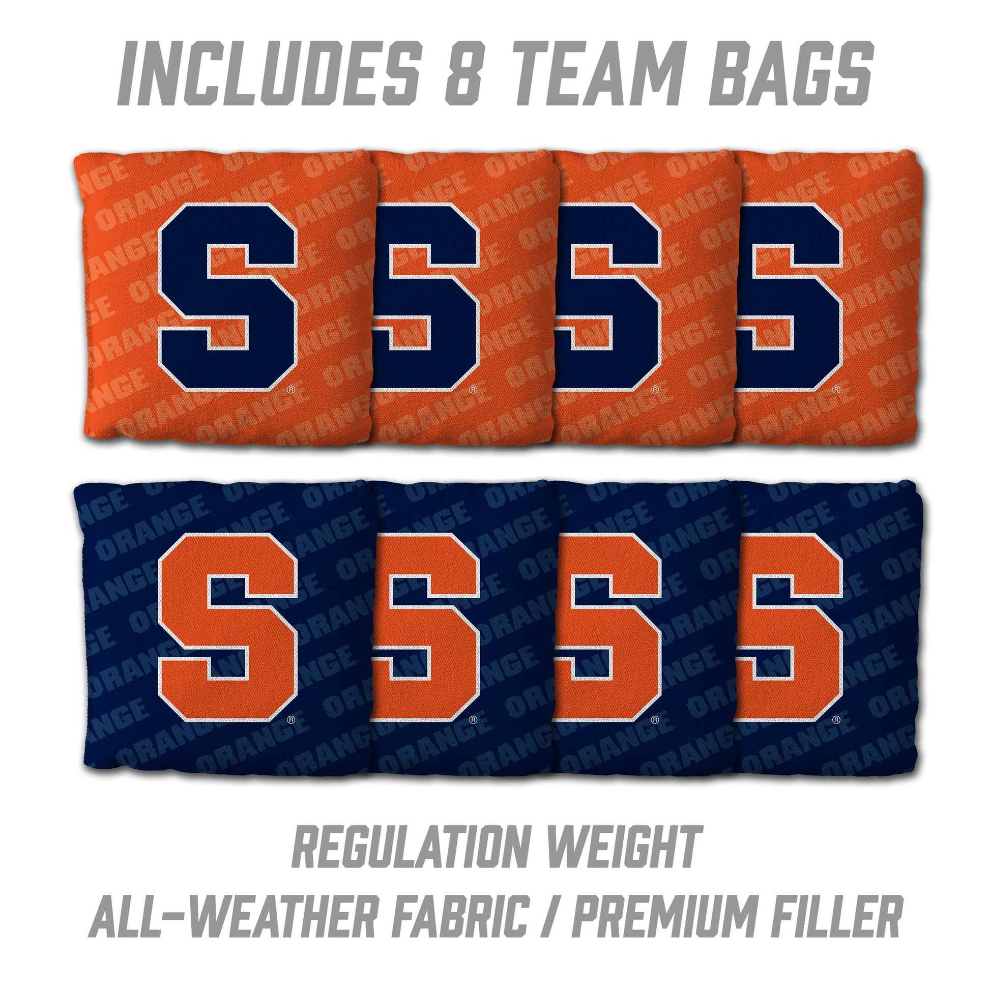 NCAA Syracuse Orange 2' X 3' All-Wood Cornhole Set - Alt 3