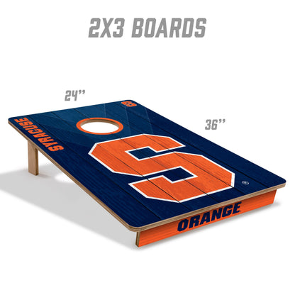 NCAA Syracuse Orange 2' X 3' All-Wood Cornhole Set - Alt 4