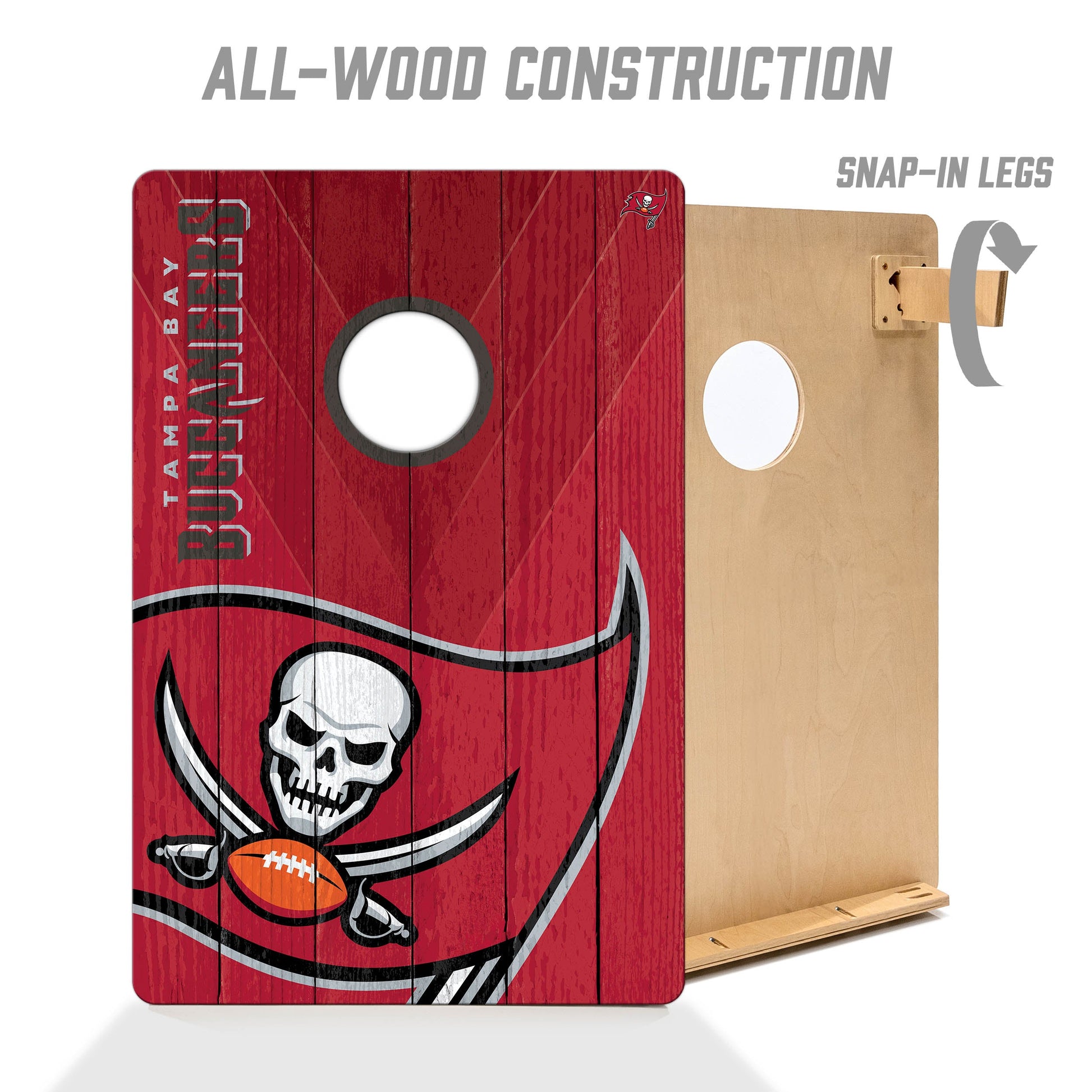 NFL Tampa Bay Buccaneers 2' X 3' All-Wood Cornhole Set - Alt 2