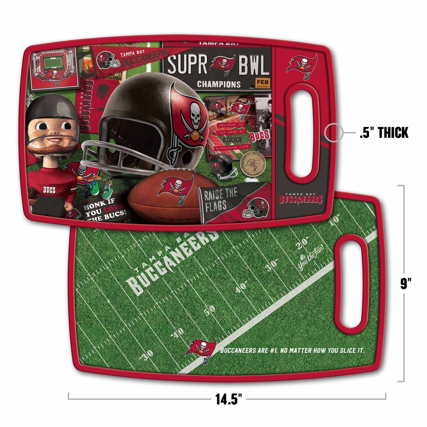 Tampa Bay Buccaneers Retro Series Cutting Board Alt 1