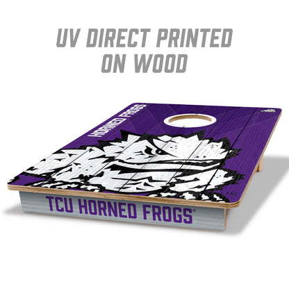 NCAA TCU Horned Frogs 2' X 3' All-Wood Cornhole Set - Alt 1