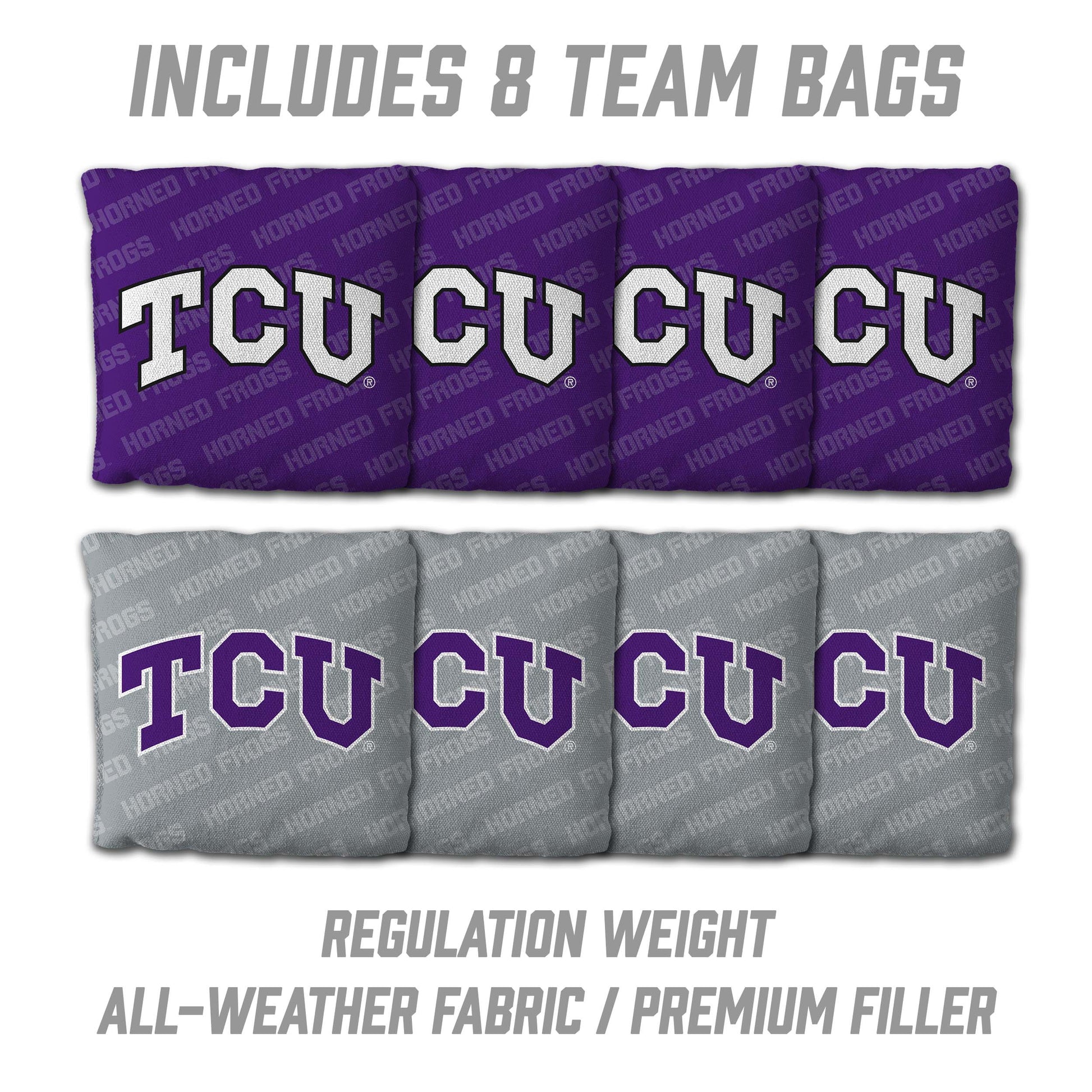 NCAA TCU Horned Frogs 2' X 3' All-Wood Cornhole Set - Alt 3