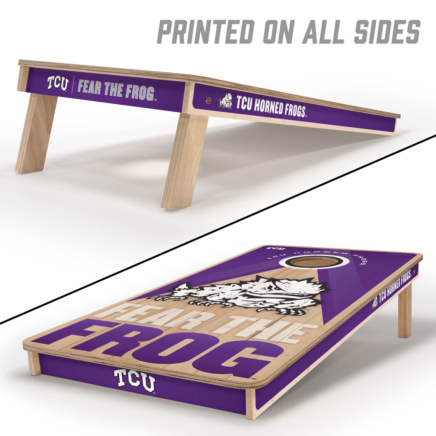 NCAA TCU Horned Frogs 2' x 4' Slogan Series Cornhole