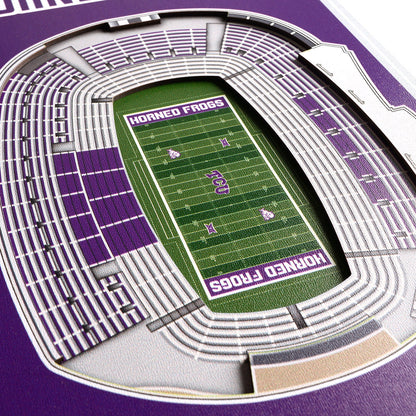 NCAA TCU Horned Frogs 3D Stadium Banner 8' X 32'