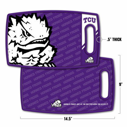 TCU Horned Frogs Logo Series Cutting Board Alt 1