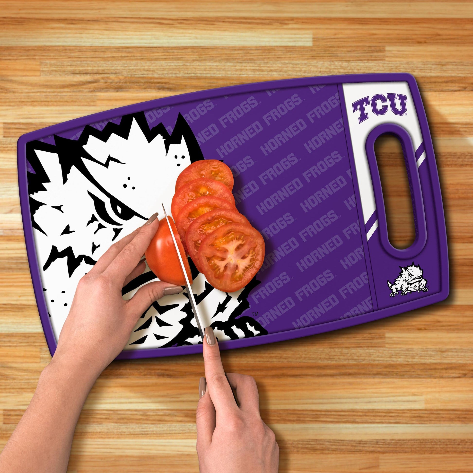 TCU Horned Frogs Logo Series Cutting Board Alt 3