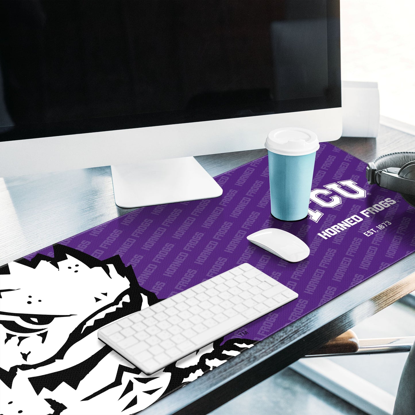 TCU Horned Frogs Logo Series Desk Pad Alt 2