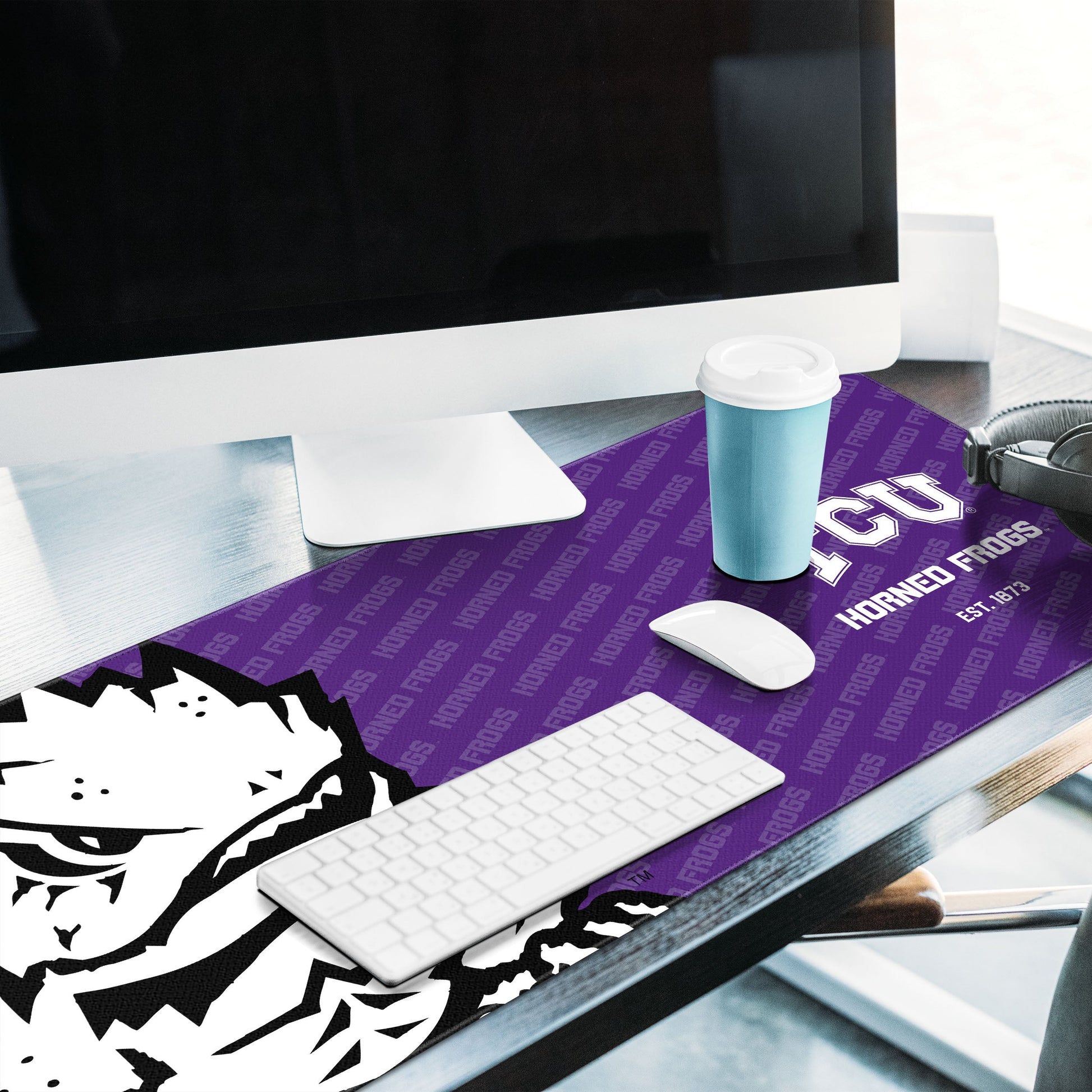 TCU Horned Frogs Logo Series Desk Pad Alt 2