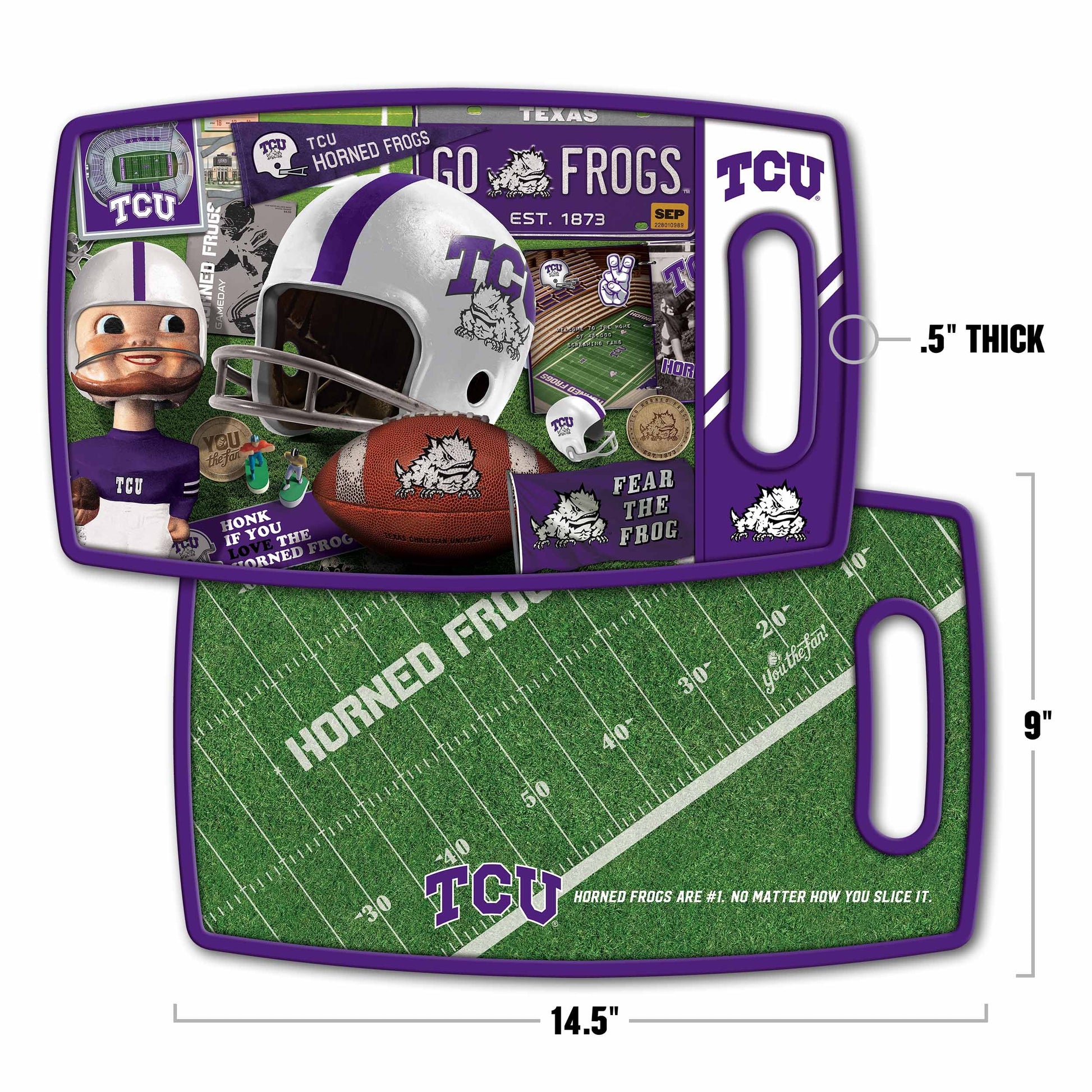 TCU Horned Frogs Retro Series Cutting Board Alt 1