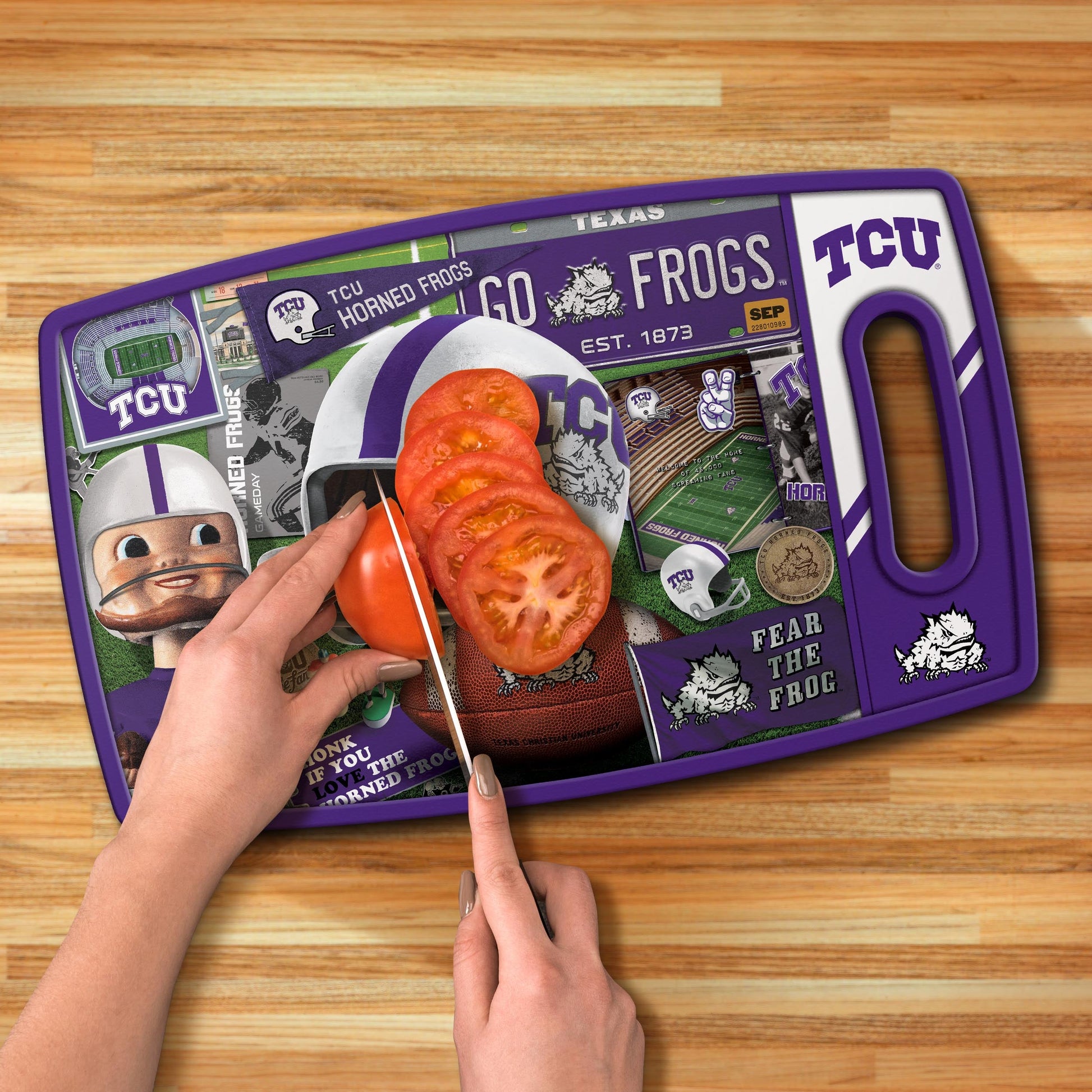 TCU Horned Frogs Retro Series Cutting Board Alt 3